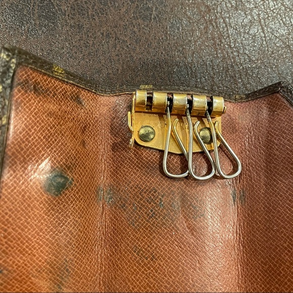 Louis Vuitton Brown Monogram Key Holder Case Ultra Rare Vintage - Picture 4 of 6